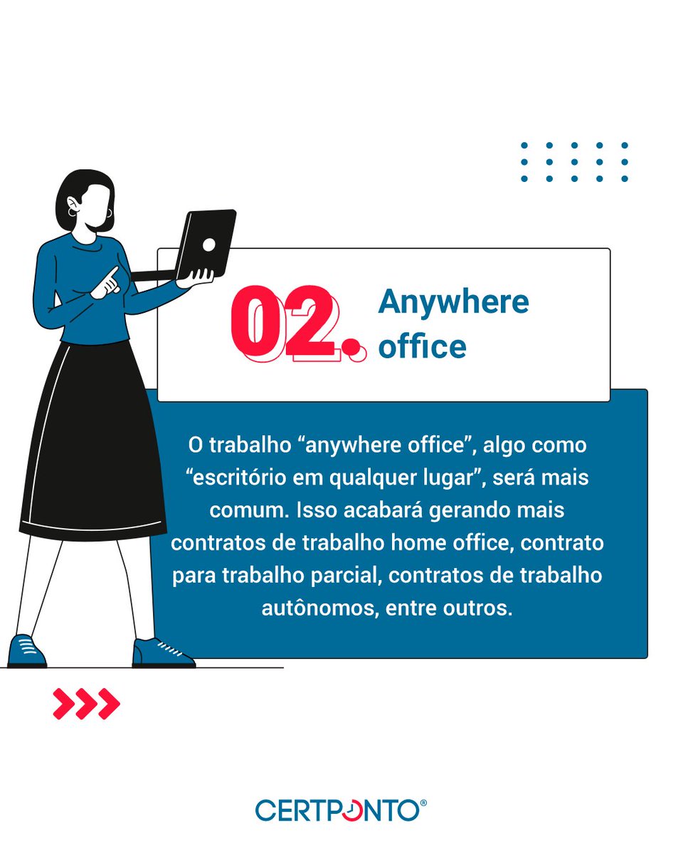 CERTPONTO's tweet image. Acompanhar tendências de RH é uma ótima estratégia para garantir que os recrutadores e o time de Departamento Pessoal se mantenham atualizados e preparados para o mercado.
Então separamos 3 dicas para você manter o foco e fazer de 2023 um ano de muito sucesso!
#certponto