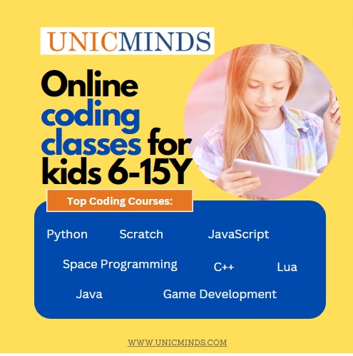 UnicMinds's tweet image. UnicMinds Coding Classes for Kids - Book your free trial class today! #onlinecodingclasses #codingclassesforkids #codingclasses #onlineclasses