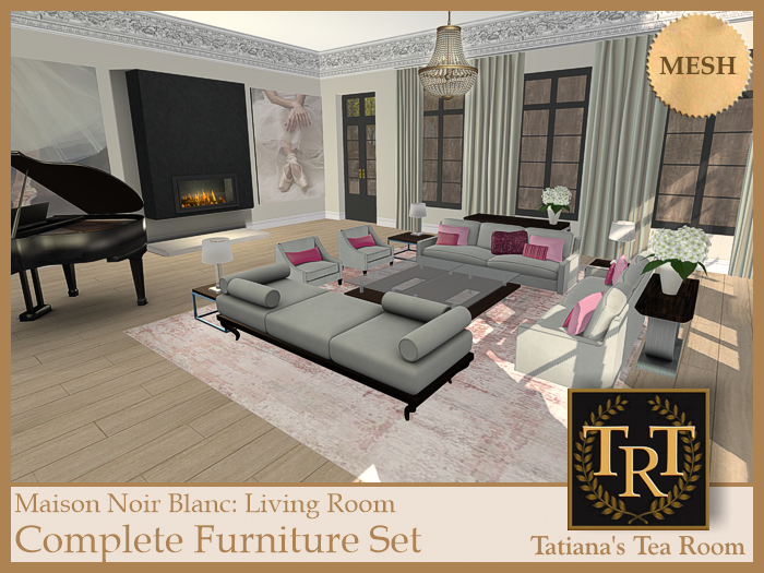 Maison Noir Blanc Living Room Furniture Set #SecondLife 

Inworld:
maps.secondlife.com/secondlife/Pro…

Marketplace:
marketplace.secondlife.com/p/TTR-MNB-Livi…