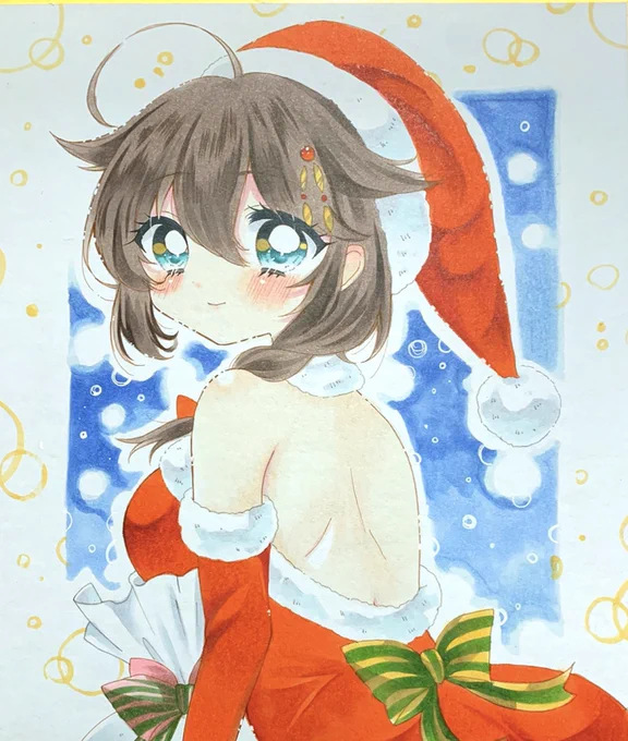 クリスマス時雨ちゃ#時雨 #艦これ #コピック 