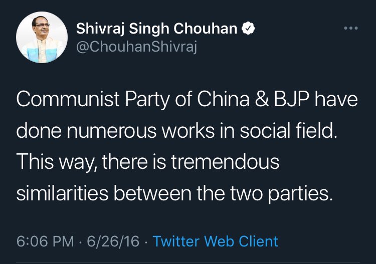 Witty_Ayush's tweet photo. @ANI Modi visited China most no. of times as PM. 

Regularly visited China as CM.

Increased import from China to record high in his tenure as PM.

Took donations from China in PM Cares.

Gave clean chit to China.

Can’t even name ‘China’ as intruder.

Meanwhile, closeness to China 👇 https://t.co/lMW1Dc3AQm