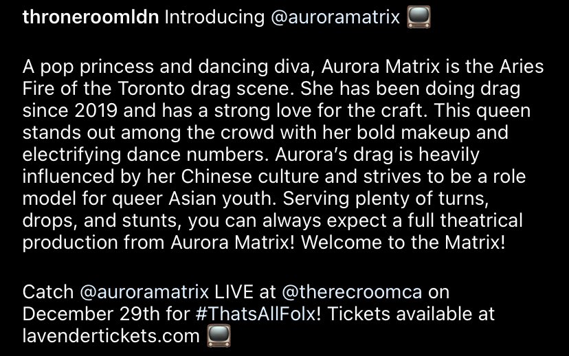 Get your tickets to see @AuroraMatrix LIVE at @TheRecRoomCa London on December 29th! Ticket link in our bio!

#LdnOnt #LdnEnt