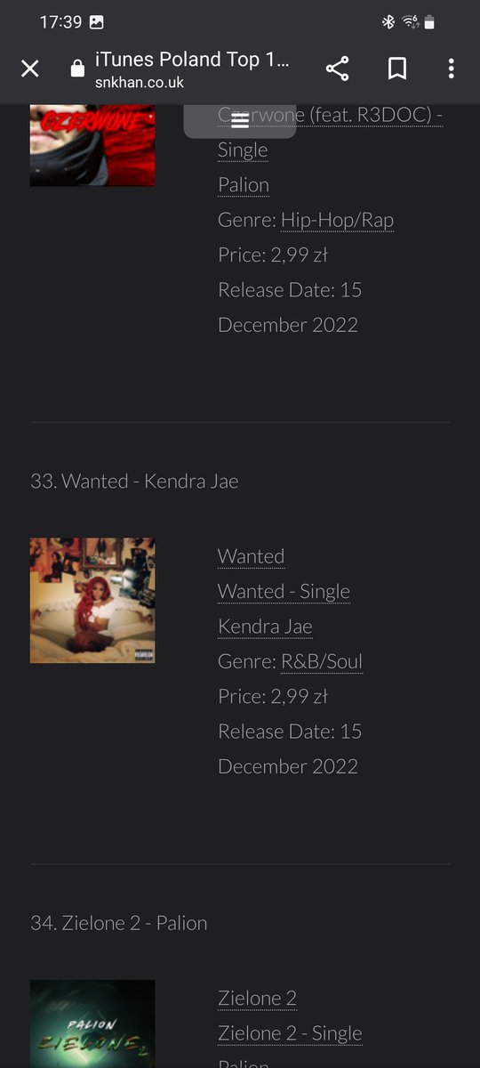 @itskendrajae new song WANTED debut in Poland Itunes on 33 place. And #1 on Itunes top R&B 
Congratulations 💖‼️💖🥳🥳🥳
#wanted #kendrajae #music #itunes