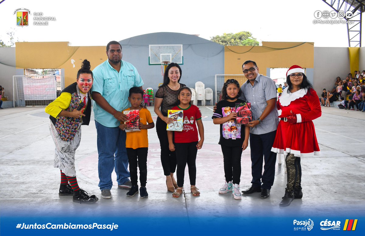 municipiopasaje's tweet photo. Son niños y adolescentes beneficiados con el proyecto mi Educación Soy Yo.
Alcalde @cesarencaladae en coordinación con Acción Social realizó agasajo navideño a chicos atendidos con el proyecto MESY.
#educacion #proyectos #inversion #desarrollo #futuro #bienestar #familia #mesy https://t.co/3YhE8wrpcx