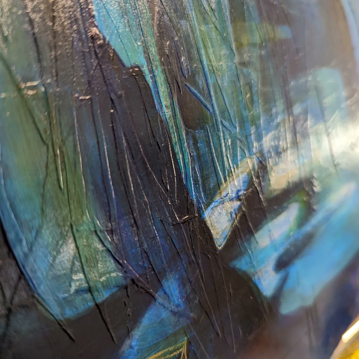 DFergusonArtist's tweet photo. A recent commission - 'Rivelin Blues'.  For someone who loves Rivelin Valley and the colour blue! 
#rivelinvalley #sheffieldartist #sheffieldart #commission https://t.co/0mzJk0R1h7