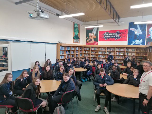 Delighted to welcome Rob King back to <a href="/OldBawnCS/">Old Bawn Community School</a> this week. Rob inspired our <a href="/oldbawnty/">Old Bawn TY</a> students with his story working for <a href="/F1/">Formula 1</a>. What started in school as stage crew has ended in a full time career. Well done Rob. 👏