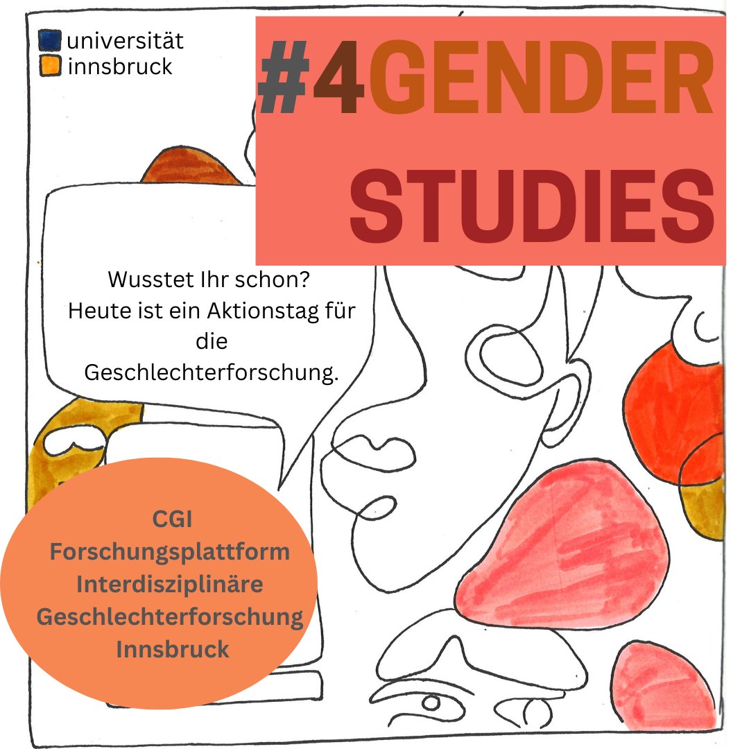GenderUIBK's tweet photo. #4GenderStudies Heute ist ein Aktionstag für die Geschlechterforschung!

In diesem Sinne: Schaut doch mal nach, welche spannenden Veranstaltungen das CGI im neuen Jahr für Euch bereit hält - z.B. die Filmvorführung von "120 BPM"https://t.co/SV6VSl2iq9 (mehrfach ausgezeichnet)... https://t.co/siLOObtc4Y