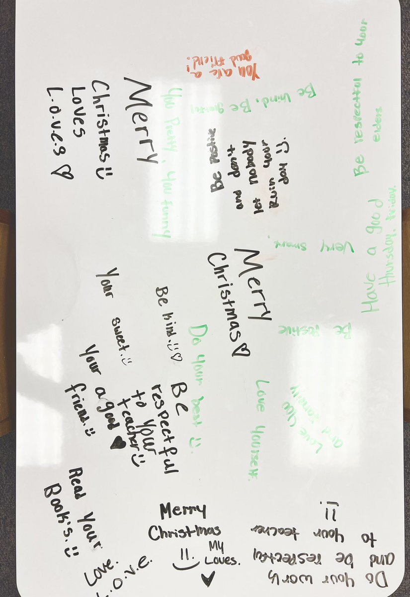 NWETigers's tweet photo. Can we talk about the beautiful and affirming messages one of our 4th grade classes chose to leave on our media center dry erase tables for the younger groups who would enter later in the day?! If this doesn’t make your heart grow three sizes bigger… 🐯💗 https://t.co/tOEinhCOJJ