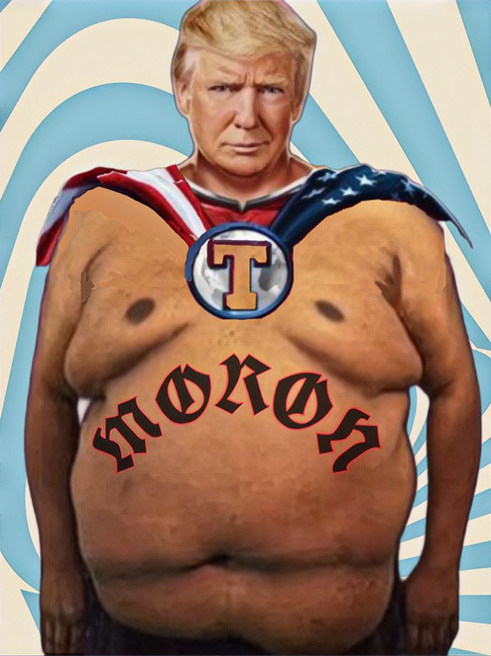 More accurate?✅You’re not a fit superhero you moron. You’re just a fat #moron w tiny hands who is pathological liar and will go down as the worst president in history. #PicsArt #real #DonaldTrump #16December #trading #TradingCards #TrumpAnnouncement #moroninchief #NFTCommunity