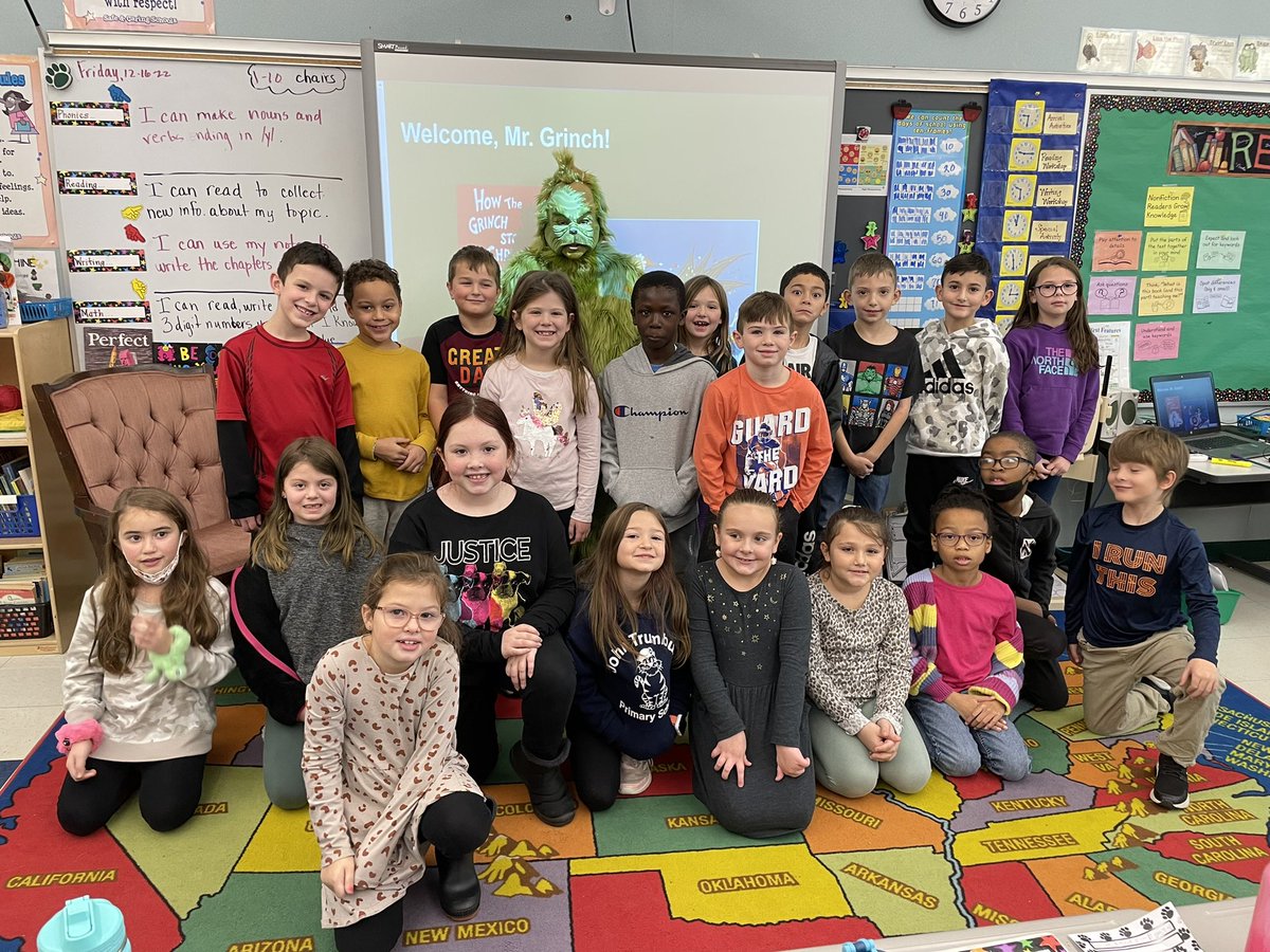MrsSchellJTPS's tweet photo. π#Schellgang had a little excitement this morning with this very special guest reader! Thank you, Mr. Grinch (aka Mason-friend and former student) for some #Secondgradefun π₯°@SwtSamantha https://t.co/MwdMfNuDF7