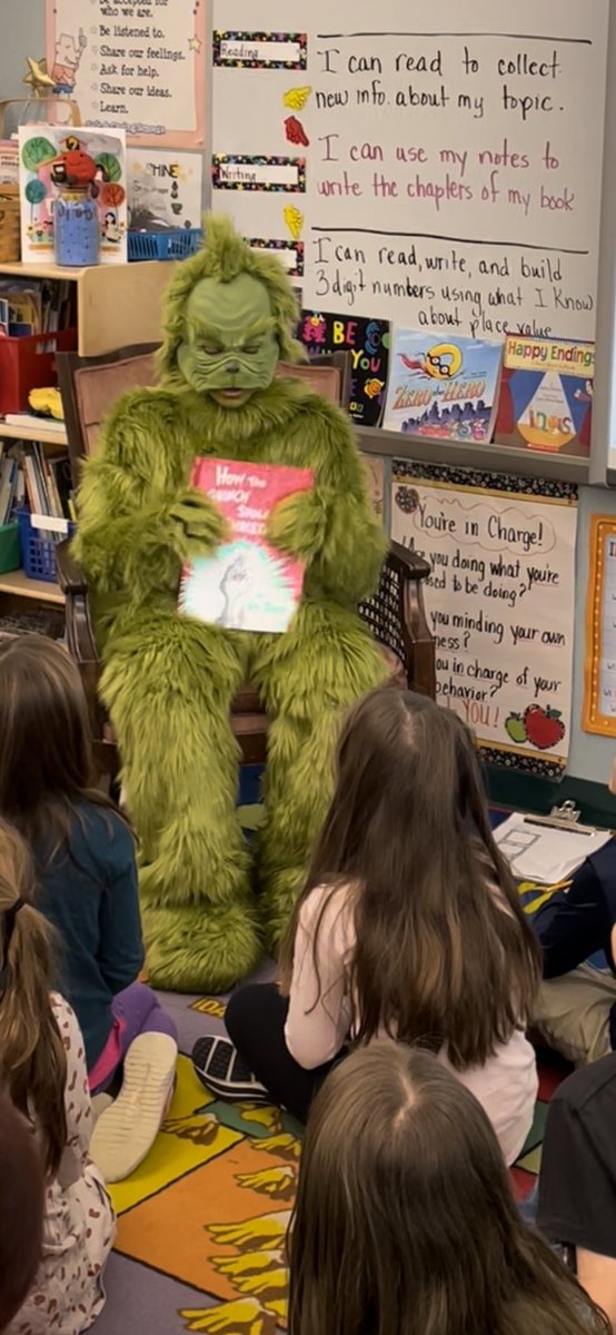 MrsSchellJTPS's tweet photo. π#Schellgang had a little excitement this morning with this very special guest reader! Thank you, Mr. Grinch (aka Mason-friend and former student) for some #Secondgradefun π₯°@SwtSamantha https://t.co/MwdMfNuDF7