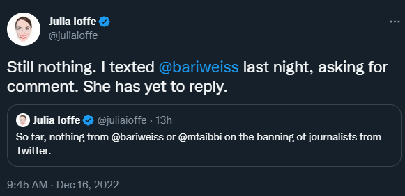 Noam Blum On Twitter Julia Ioffe Gets Left On Read 