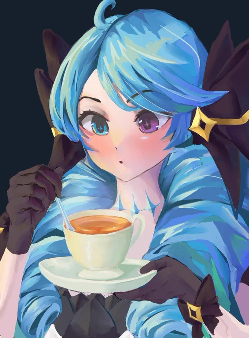 snip snip! -the tea... (it's lipton) commissioned   #leagueoflegends #lolgwen #gwenlol 