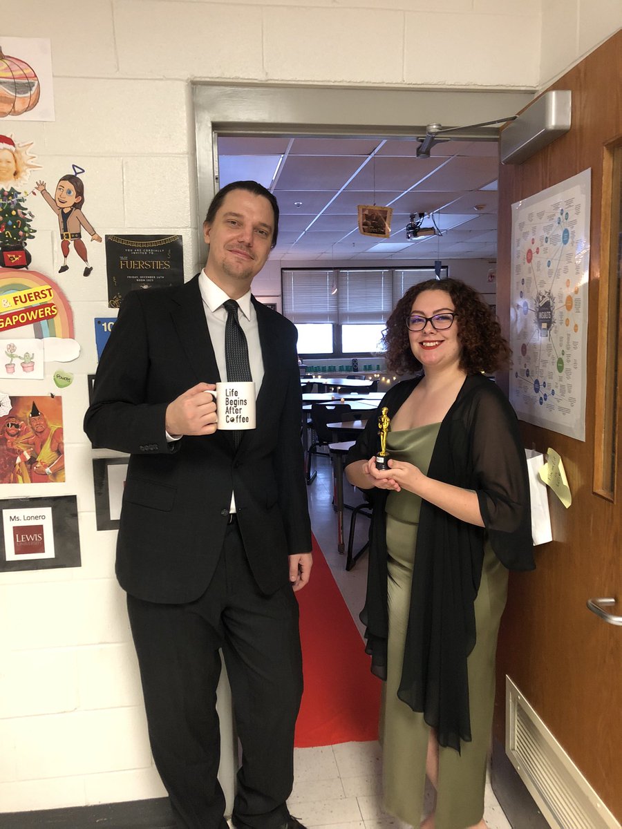 MissLonero's tweet photo. The 4th annual Fuerstie’s Awards were a great success! Thanks to our guests of honor for making an appearance! @YHSEdServices @DrKelleyHren  #coteaching #english #yhsfoxes https://t.co/5elgWRDles