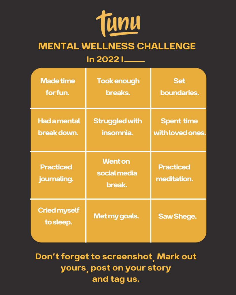 Join our Mental Wellness Challenge👇🏽