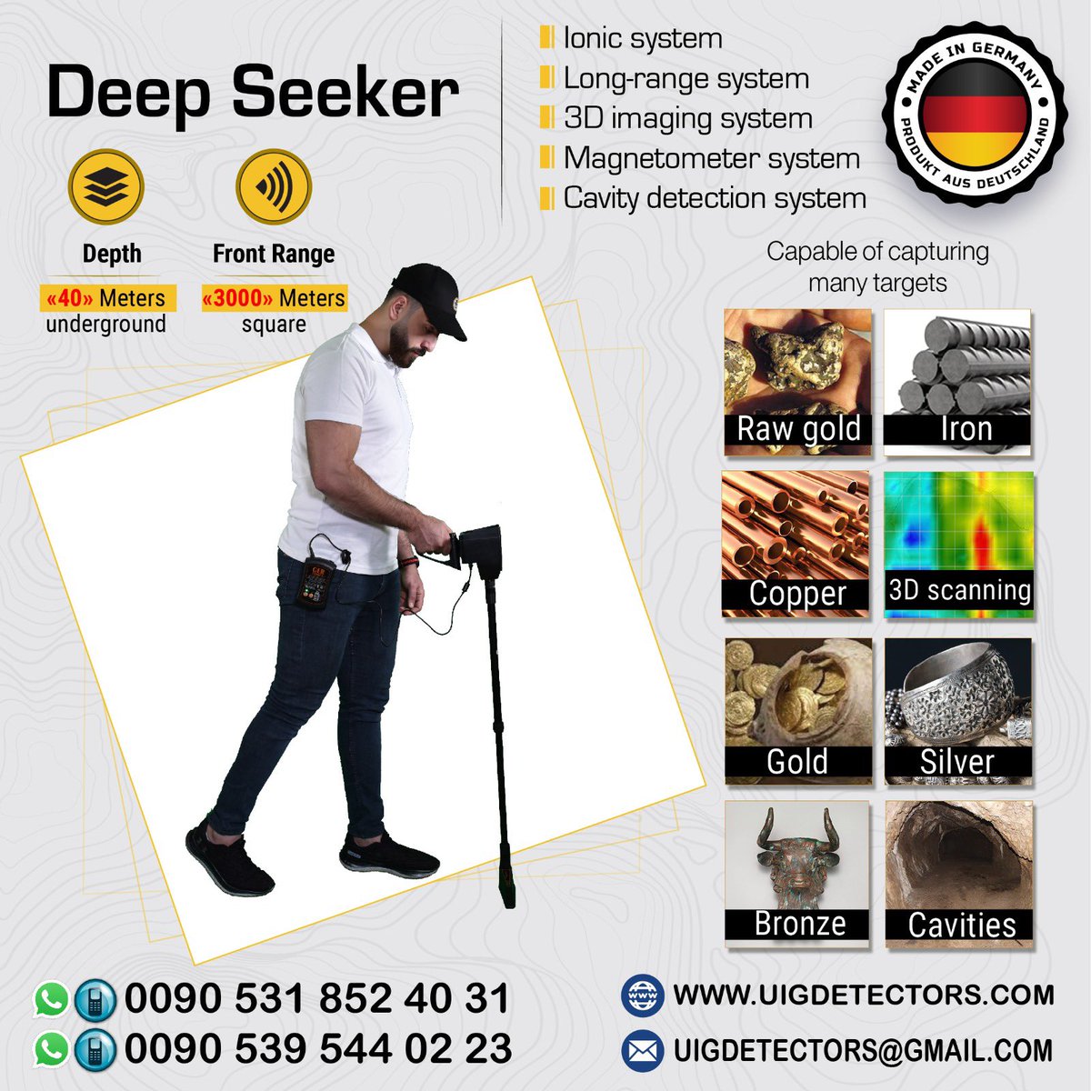 UIGDETECTORS's tweet photo. Best Underground Gold, Metals, Treasures, Voids, and Caves Detectors - Five search systems in one device 

Address: Turkey - Istanbul
Mobile: 00905318524031 https://t.co/SFtaYPRdBX
