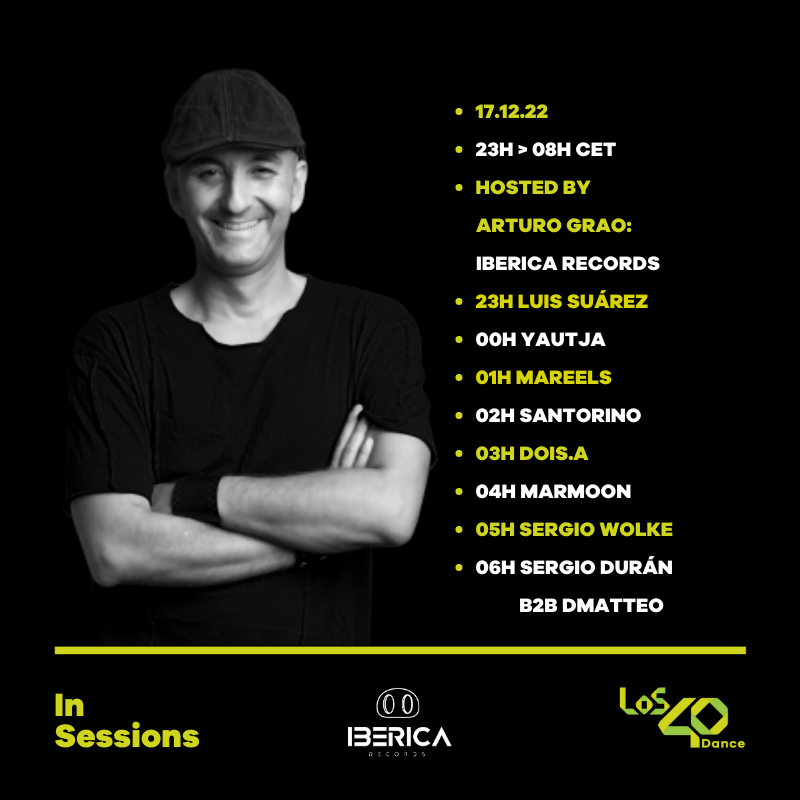 Los40Dance's tweet photo. Mañana en #LOS40DanceInSessions
w/ Arturo Grao 🎙 #IbéricaRecords

❗Luis Suárez
❗Yautja
❗Mareels
❗@santorino_music
❗Dois.A
❗Marmoon
❗Sergio Wolke
❗Sergio Durán b2b @dmatteodj

🎧📱 https://t.co/HXqCebbqiV

🔴 https://t.co/Zt0gVRX16p

🎧💻 https://t.co/0NkGJWyJ96 https://t.co/kzSEt8CUvX