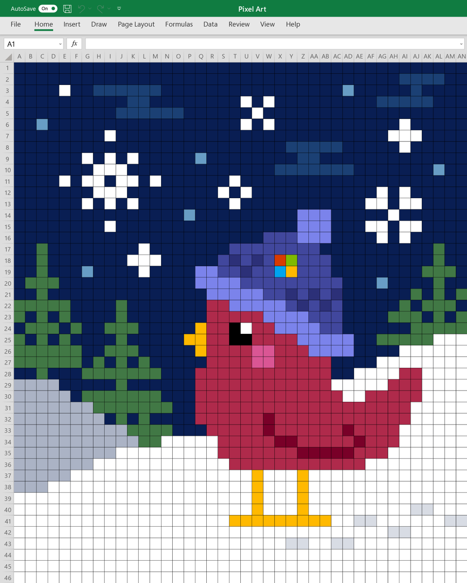 Excel can be festive, too. ⛄️

#MicrosoftEDU