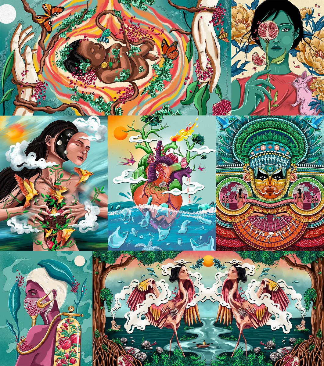 Good night from my little world of blues and greens and everything else 🌍