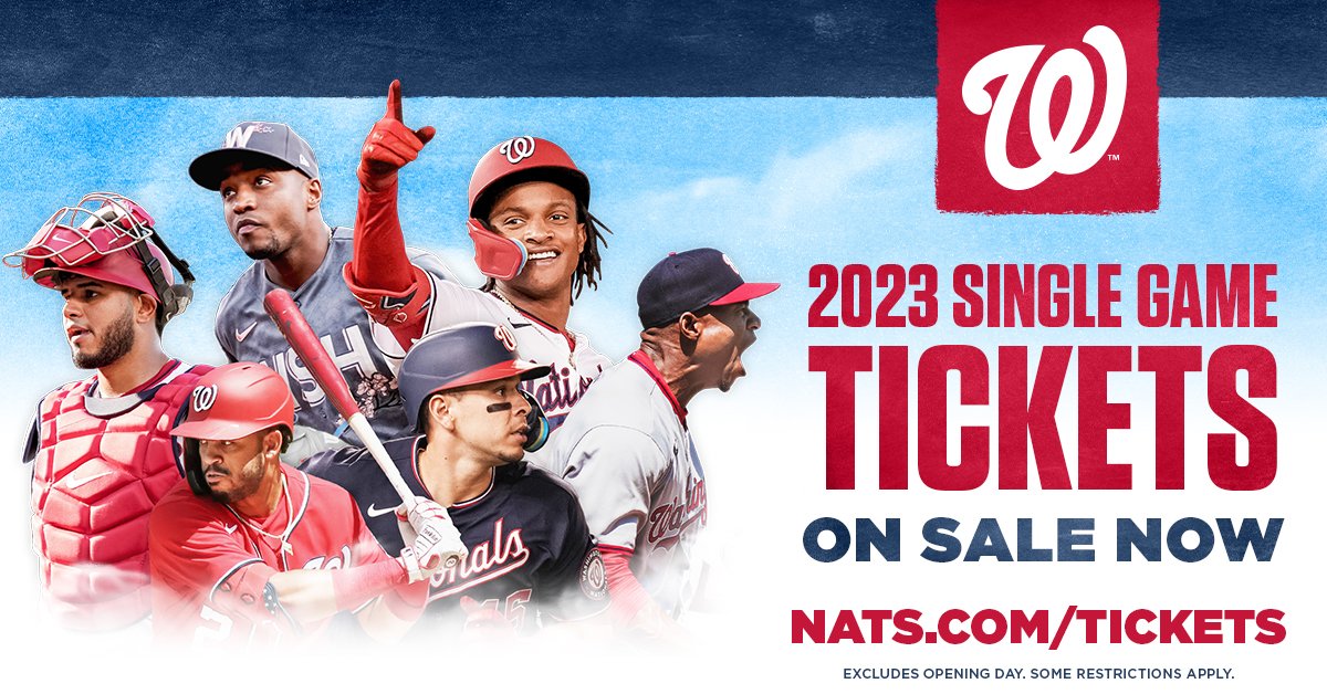 Washington Nationals on X: Single game tickets for the 2023 season are on  sale now! 🔗 //   / X