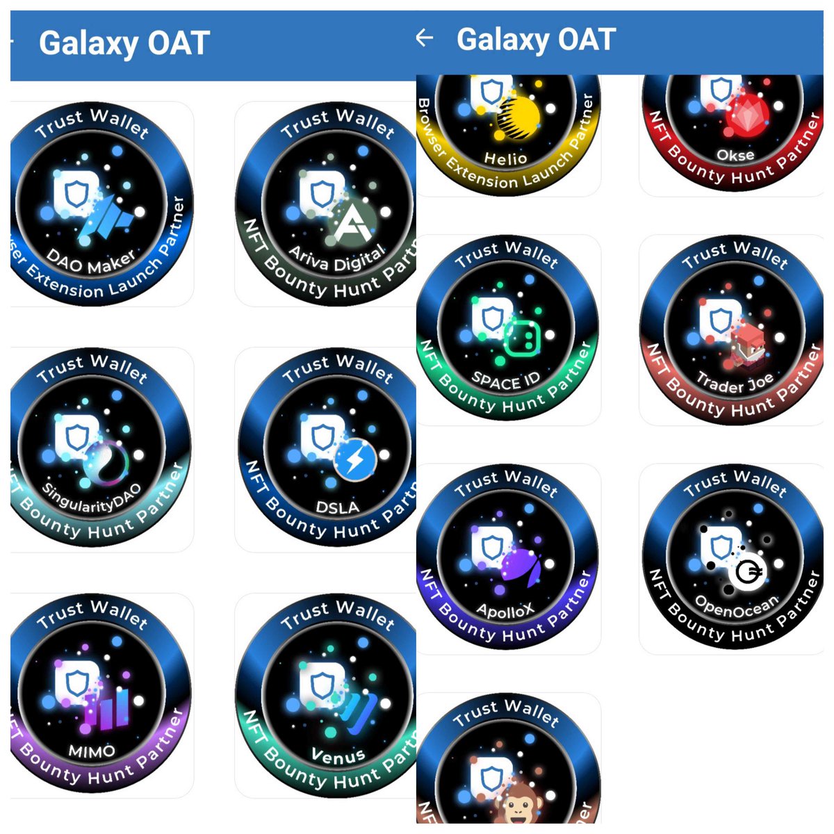 ejun008's tweet image. 📌 My TrustWallet BNB :
0x668dF5c5342cCC97b8a69e44893318dC8Ee4DA61

THIS IS MINE ⬇️⬇️⬇️
got ⭕13⭕ nft 🤩🥳 
Hope i win $BNB 🥹🙏

#BNB    
#NFTs   
#TrustWalletNFT