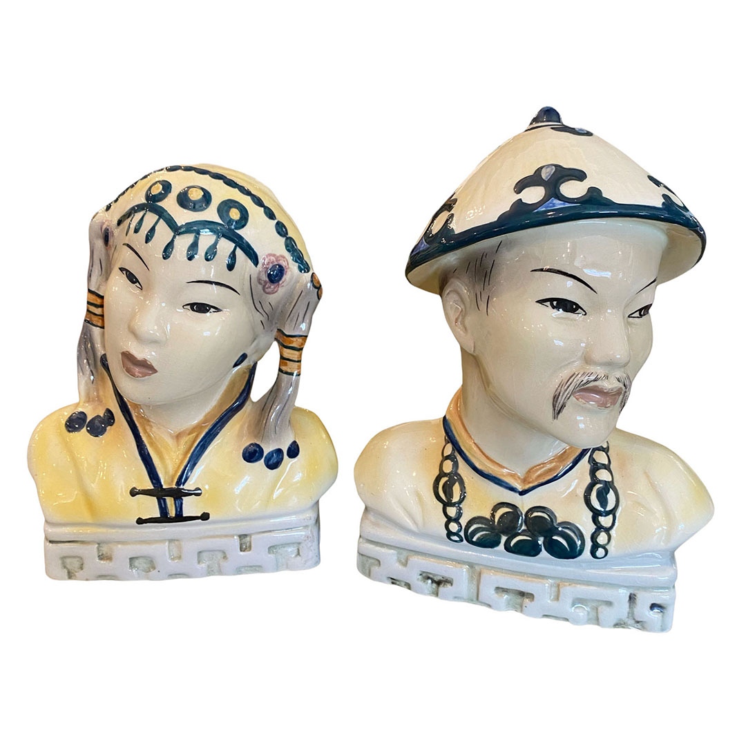 Vintage Goldscheider Asian Man & Woman Bust Bookends 

l8r.it/Wy6n

#roosthomeandgarden #goldscheidermanandwoman #mongolheadbookends #vintagebookends #vintagegifts #shopvintagetampa #chiristmasshopping #tampachristmas #palmbeachstyle #chairish #foundandchairished