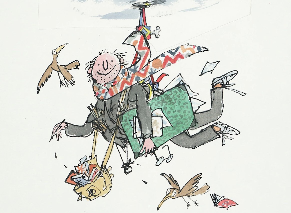I can\t quite believe Quentin Blake is 90 today. What an innovative and brilliant illustrator.
Happy Birthday! 