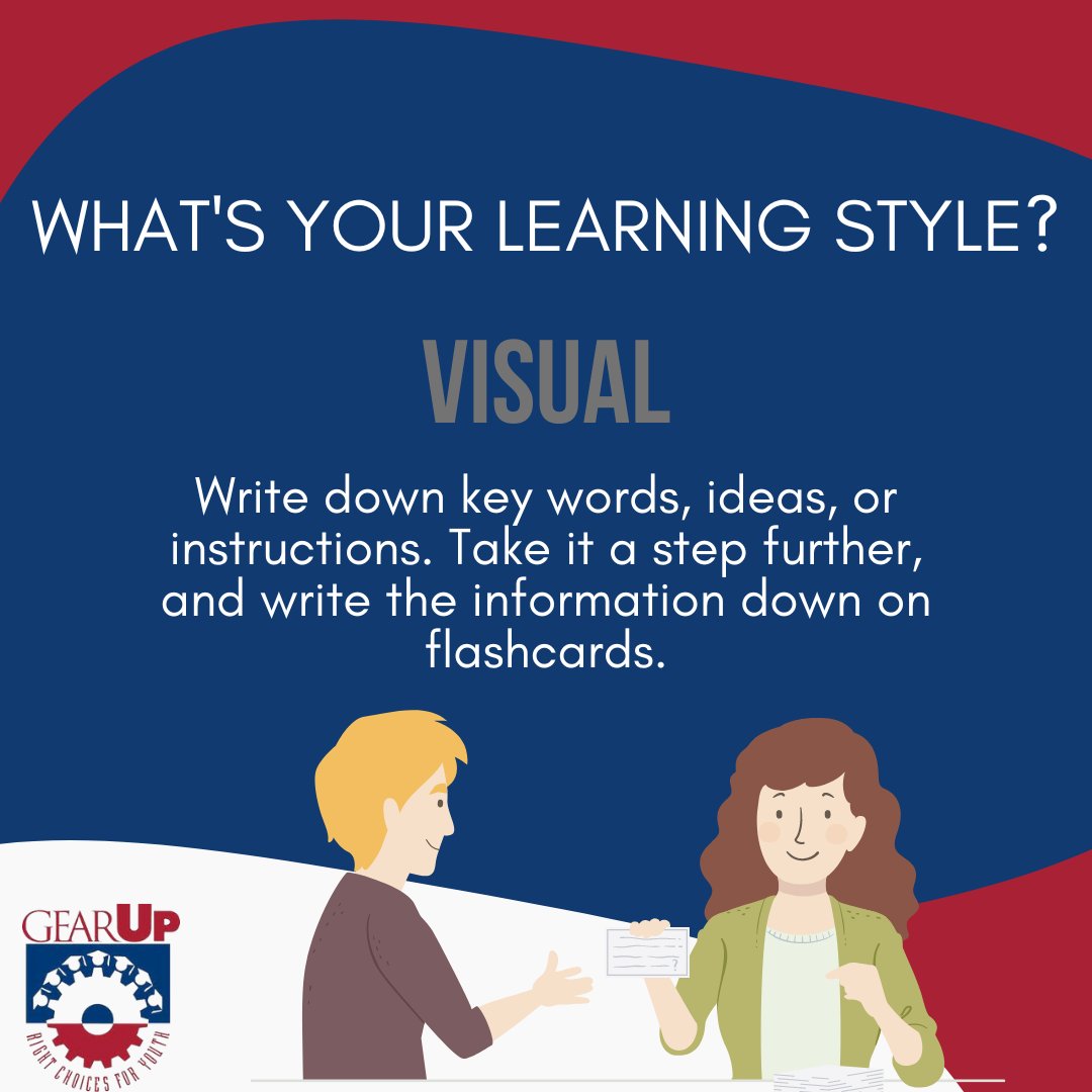 GEARUPMass's tweet image. Learning Style Tip of the Day: Writing things down can be helpful for visual learners! 

✅ See all the information written down. 
✅ View your notes whenever you need to. 

 #Visualize #SeeingIsLearning #VisualLearner #LearningStyles #SuccessInSchool #LearningTips