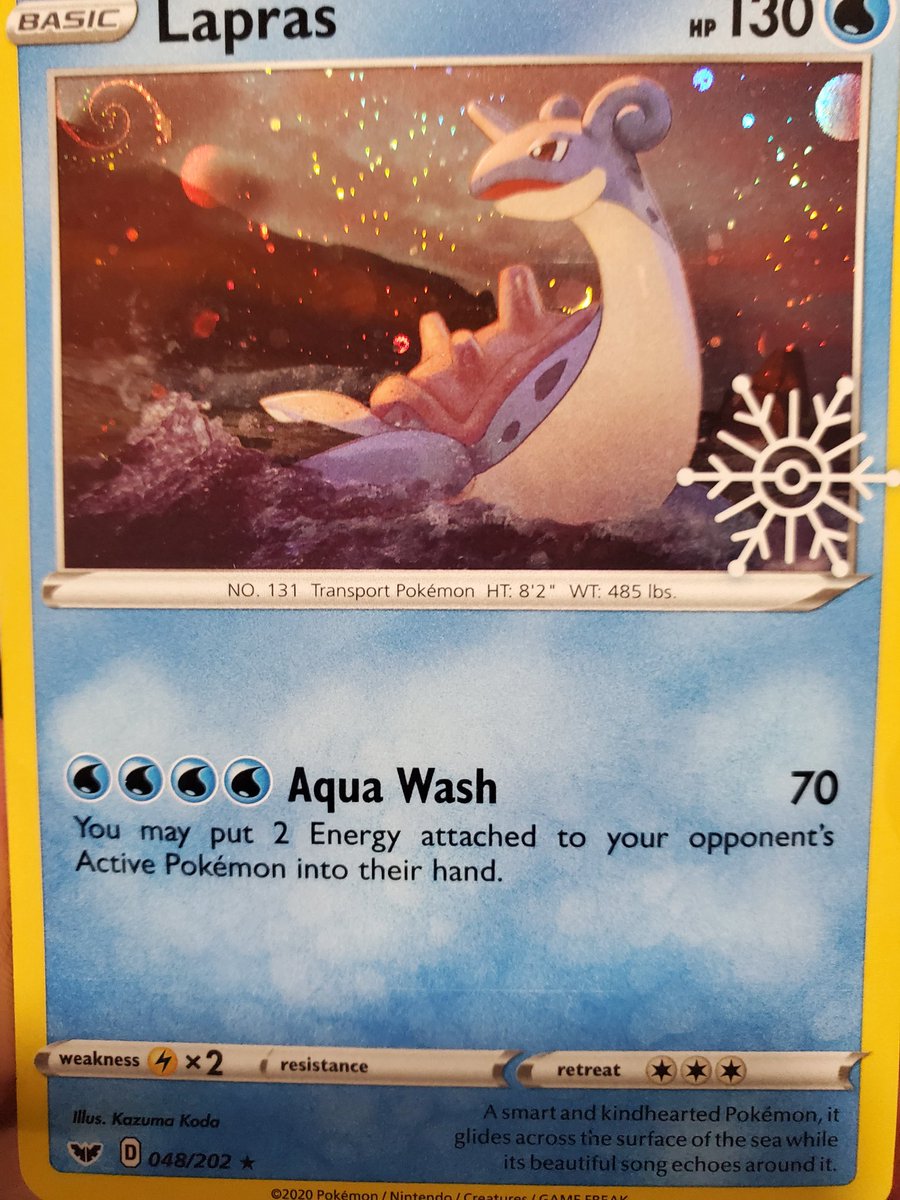 TrueRyanasaurus's tweet image. Been opening a pokemon card based advent calendar this year and I gotta say this lapras card is gorgeous.