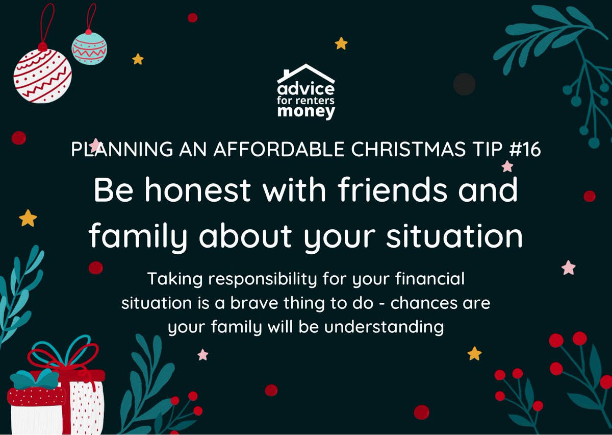 🎄 Being honest means everyone can chip in where they can to make it as fun as possible on a budget! - #A4RMoney can help you stick to your #budget for a fun yet #affordable #Christmas - stay tuned for Day 17 of our #A4RBudgetAdventCalendar 🎄

#costoflivingcrisis #support #Xmas
