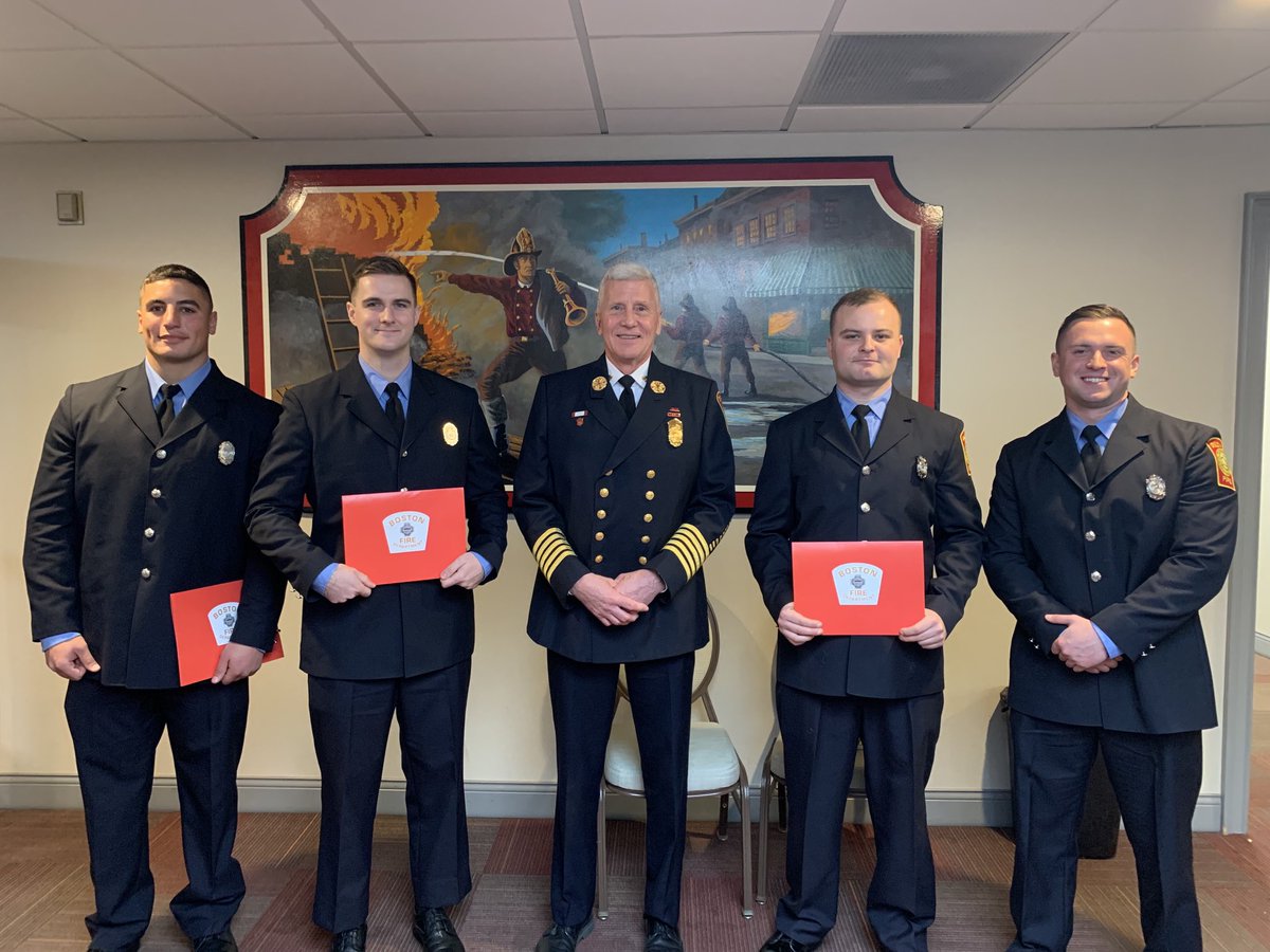 chiefspillane's tweet photo. Congratulations to ⁦@DedhamFire⁩ new recruits who graduated today from ⁦@BostonFire⁩ fire academy.
L-R Chris Gemayel, James Sheehan, Ford Donahue, Tim Joyce.
They will begin their new career next week. ⁦@DedhamThrives⁩ ⁦@LOCAL_718⁩ https://t.co/yJcCatSNud