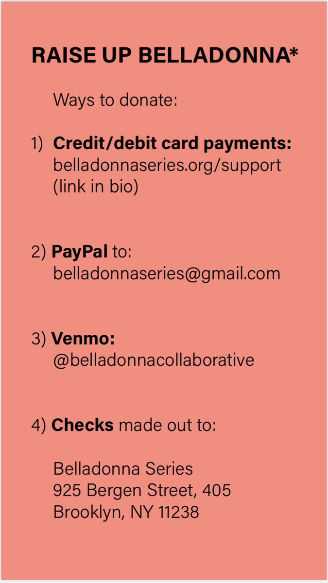 💫🐝For our annual fund drive this year, we're posting original content by out-of-print Belladonna* authors whose chaplets are available for free on our site. Today's feature is Deborah Meadows. Here is an excerpt from her Understory. DONATE &amp; SHARE!🐝💫
belladonnaseries.org/support