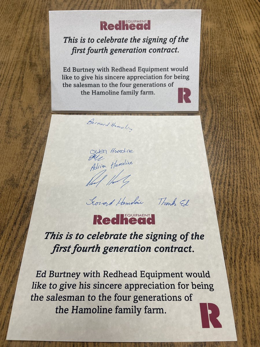 Happy retirement Ed from <a href="/RedheadEquip/">Redhead Equipment</a> it has been a pleasure dealing with you for all these years. Our family will miss the wealth of knowledge that came with the service you provided us. Best of luck in the future !!