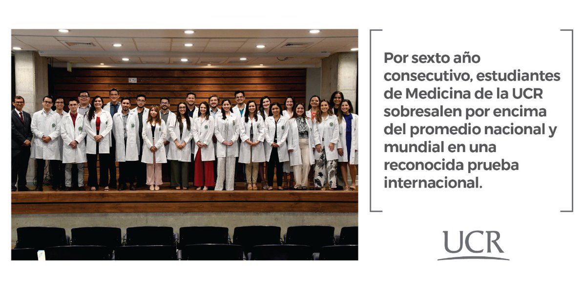 UniversidadCR's tweet photo. Con las mejores notas por sexto año consecutivo, las 28 mejores calificaciones del país y un promedio general que superó el estándar nacional e internacional, nuevamente las y los estudiantes de Medicina de la UCR destacaron. https://t.co/QM9C1MdC6V