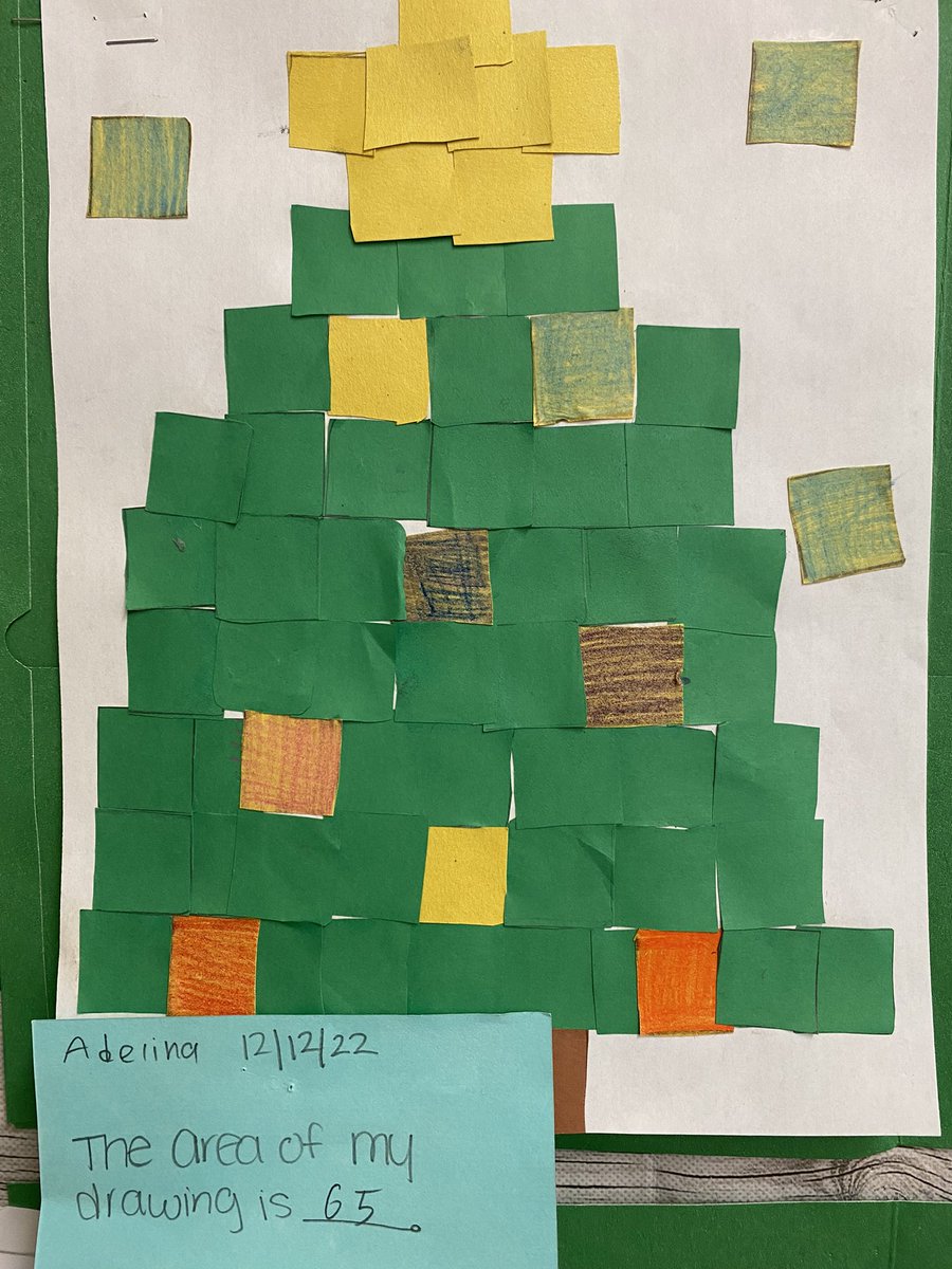 Math Area Art! In the last week, students have created digital pixel art and transformed it into a masterpiece. Then, students found the area of their design and had the chance to share it with their classmates💻🎨