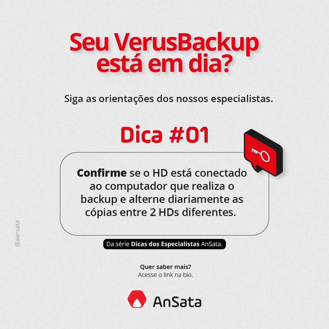 ansatainfo's tweet photo. Você já sabia que esse era um procedimento importante?
Confira no vídeo do post anterior um pouco mais sobre essa dica.
Acompanhe nossos próximos posts que traremos mais conteúdo dessa série.
https://t.co/G8vsJ0rUMW
#ansata #cartorio #serventia #backup #segurança https://t.co/NVFkNLTTuX