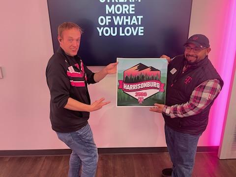Giotech5G's tweet photo. Hello @TMobile family I present to you Harrisonburg #256G today was our grand Opening and what an amazing experience I want to thank @letsgoTMOVa for the store logo. Uniting under #onebanner #letsGoo!! #UnstoppableTogether @Rokay95 @RestmanNOVA @ChappyCLT #625F https://t.co/6KyJT1OOGe