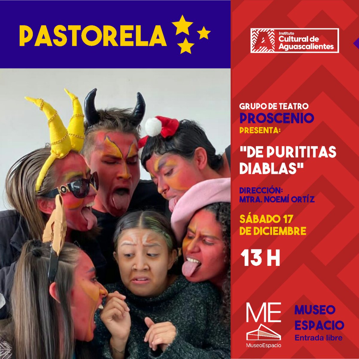 Pastorela de Proscenio y la Colectiva el sábado 17 de  diciembre a las 13:00 horas en Museo Espacio. Entrada Gratuita, te esperamos!!!🎄🎄🎄🎄
