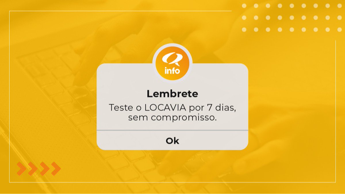 infosistemas_br's tweet photo. Já dizia o ditado: "Quem avisa, amigo é"! 😉

A Info te dá 7 dias para testar o LOCAVIA sem nenhum compromisso, sabia?

👉 Entre em contato e faça o nosso TEST DRIVE: (31) 2533-2501

#testdrive #7diasgrátis #locavia https://t.co/WWGP6vYInr