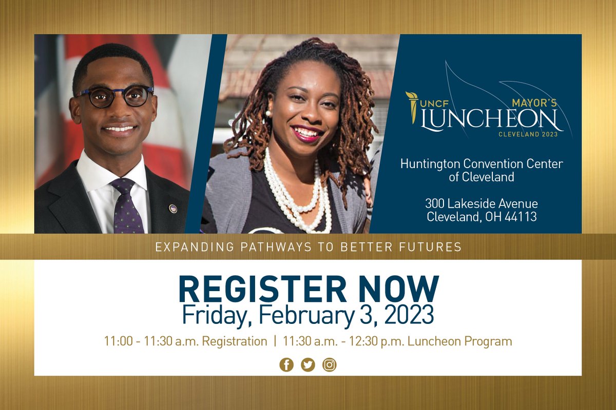 UNCF_Cleveland's tweet photo. Through the UNCF Cleveland Mayor’s Luncheon, UNCF seeks to increase educational opportunities for minority students in our community and increase the educated workforce pipeline in our nation. Be a part of our essential work. Register now at https://t.co/4CWxmiqLVW https://t.co/Lga1ZHJqYl