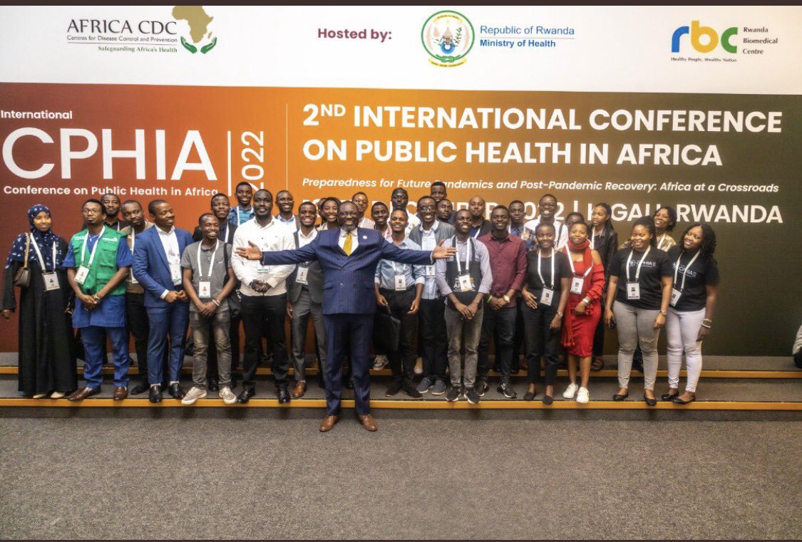 tumusafiri's tweet photo. It’s an honor and privileged to be apart of younger African generation who are ready and committed to solve Africa’s problems through implementing the New Public Health Order as well as Agender 2063 from Africa CDC!!#CPHIA2022 #AUBingwa #AfricanCDC #AfricanUnion #YPC2022 https://t.co/DVzbT3b40y