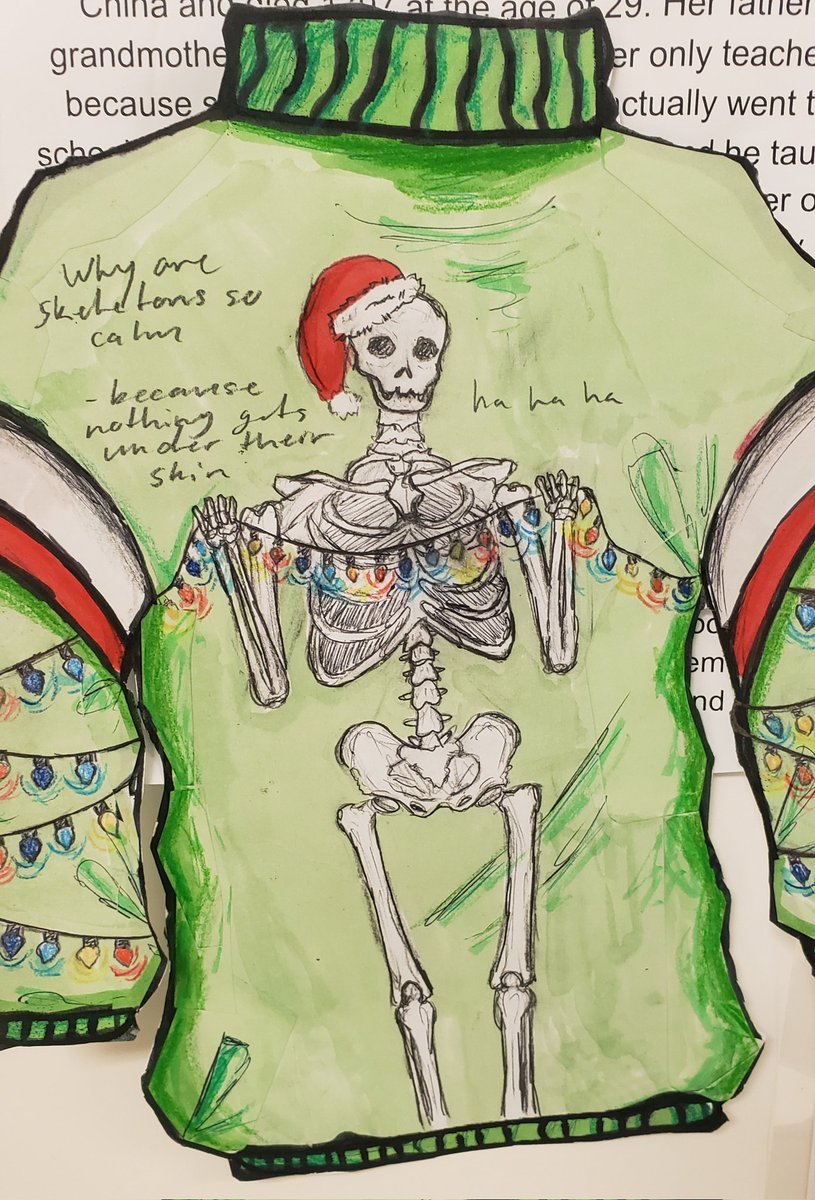 MrsWill77's tweet photo. Genetic Elves project in 8th Science and Ugly Sweaters for 7th! Happy Holidays from MMS! #twolves7pride https://t.co/Ts8UjOXtkk