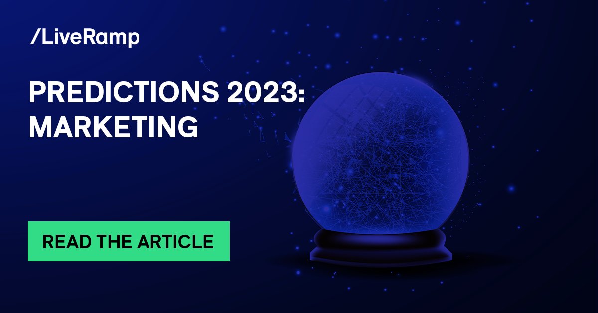 LiveRampEU's tweet photo. Empathy, authenticity, #datacollaboration, those are the keywords for 2023! 
Determined to ready for 2023, @MediaShotz interviewed some key opinion leaders in the world of data and marketing to get their predictions on what lies in the year ahead.
➡️ https://t.co/FZbWzebRlH https://t.co/cweGM5Eg8E