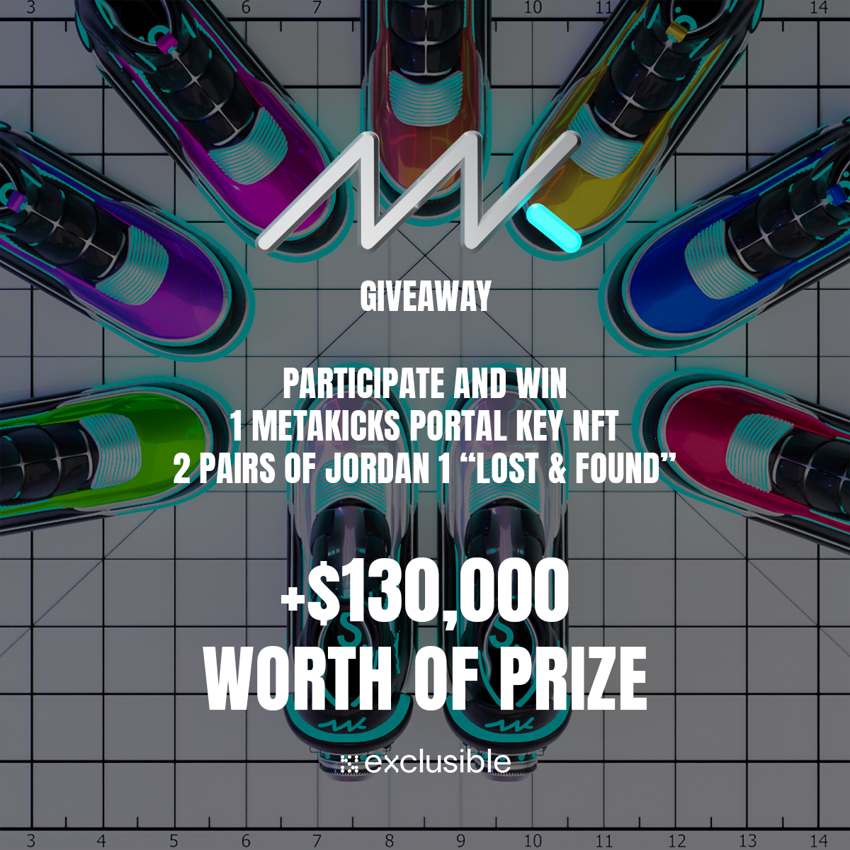 Big Santa Alert 🚨 🎅
We're giving away some epic prizes in partnership with <a href="/exclusible/">Exclusible</a>

To win:
- 1 Metakicks Portal Key
- 2 pairs of Jordan 1 "Lost &amp; Found" 
And a total prize pool of over $130,000! 

Enter now at gleam.io/zcrZ7/no-bear-… 

#nobearfornewyear