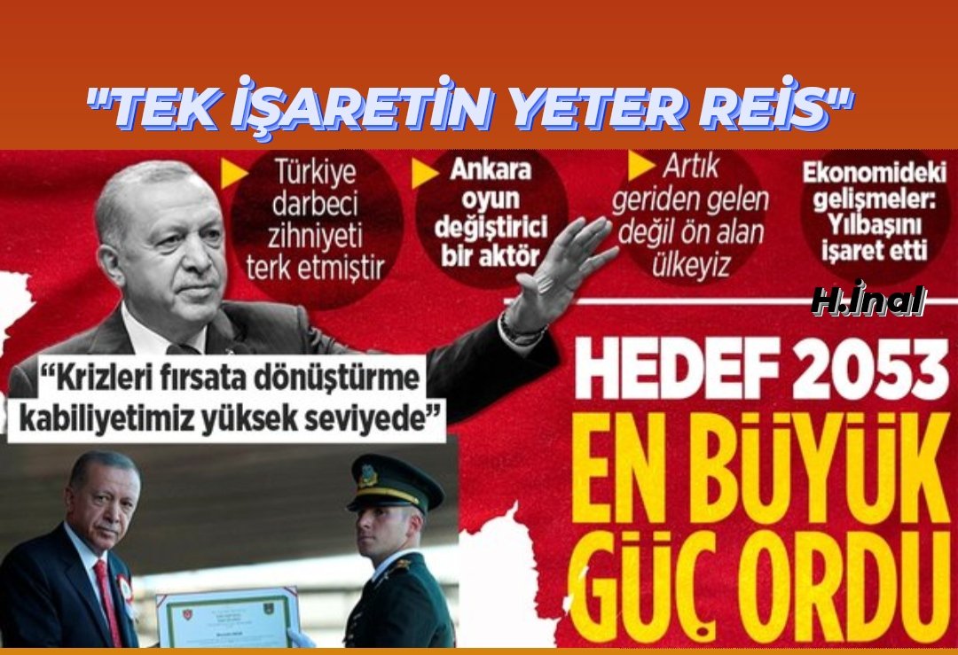 Siyasi hayatı boyunca
Milletine hizmetkar olmayı kendine görev edinen,
Ülke'nin dört bir yanına
yaptığı hizmetlerle,
🇹🇷Türkiye'yi muasır medeniyetler seviyesine çıkaran,
Haksızlığa,tehdite,
Zillete Asla boyun egmeyen,
#AdamGibiAdam
Recep Tayyip Erdoğan
"TEK İŞARETİN YETER REİS"