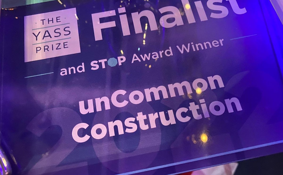uCCNOLA's tweet photo. Wow! unCommon Construction has been selected as a $500,000 winning finalist for the @YassPrize - a national award for Sustainable, Transformational, Outstanding, and Permissionless Education (STOP)! (1/4) https://t.co/KdPkjjPtRU