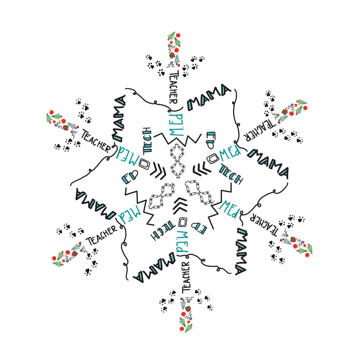 Finished my snowflake ❄️ for @PTSketchNote! getting better at using @Procreate! #fillthesketchnote #doodleandchat @carrie_baughcum @mospillman I can't wait to see yours @LainePFer & @conniewood2018