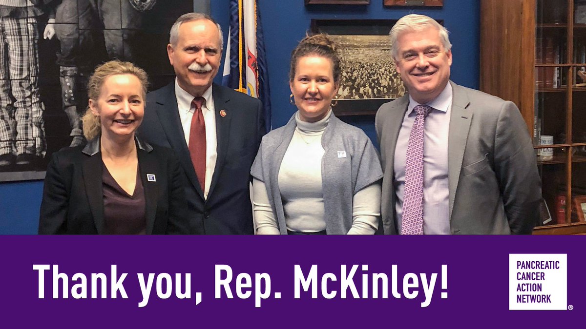 As @RepMcKinley's time in Congress comes to a close, I wanted to thank him personally for being a steadfast champion of @PanCAN and our vision to create a world where all #pancreaticcancer patients will thrive. Your support was instrumental in increasing federal research funding.