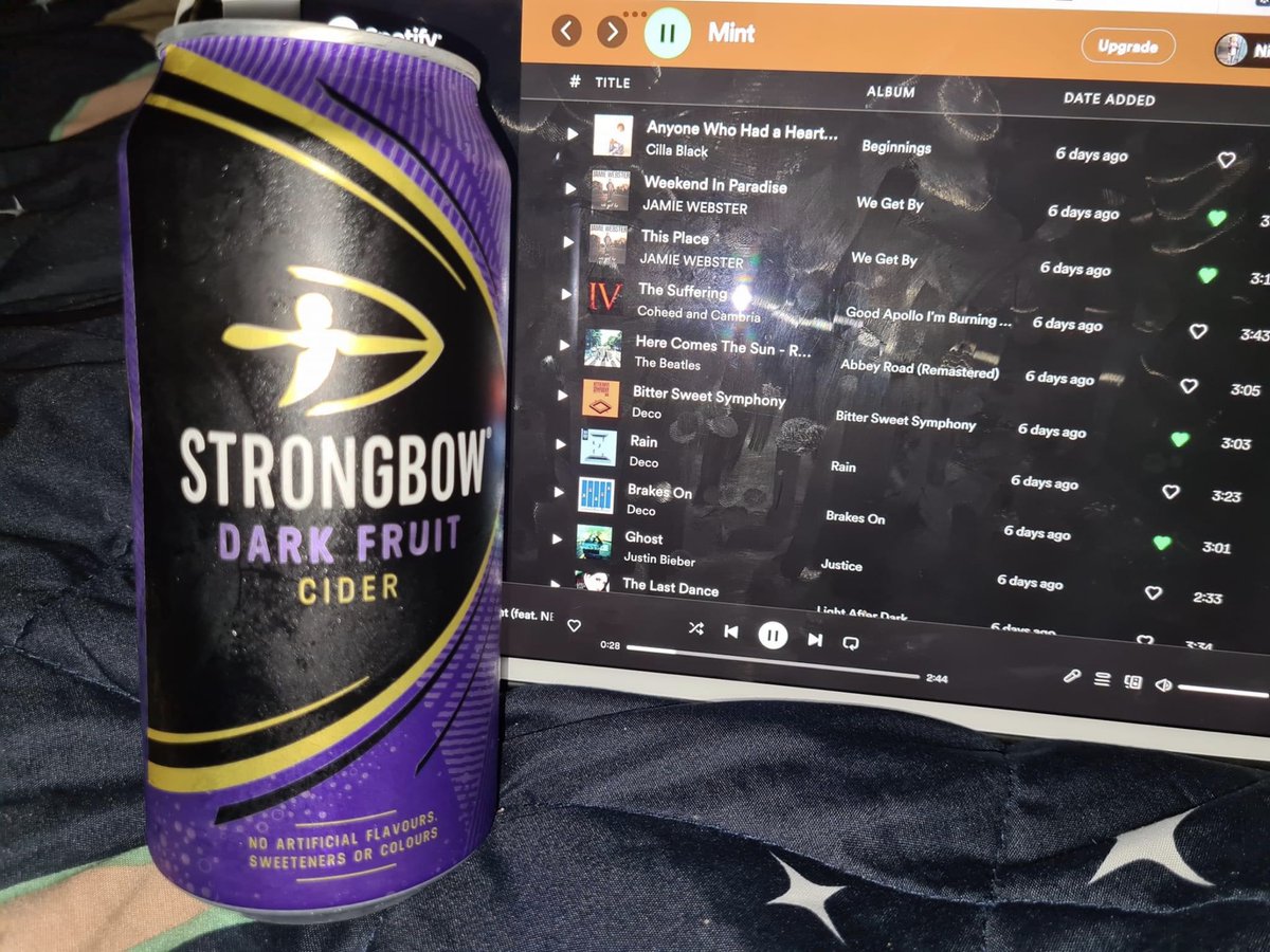 Cider and music for one then 🤦🏼‍♀️ amazing week, turned to the shitest