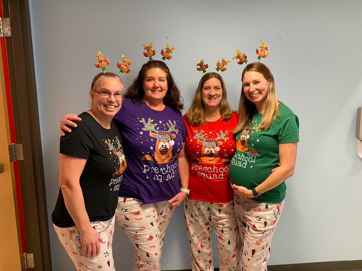 MVSpreschool's tweet photo. Most of the preschool squad on reindeer games day! 🦌❄️ https://t.co/Bo05t12qHj
